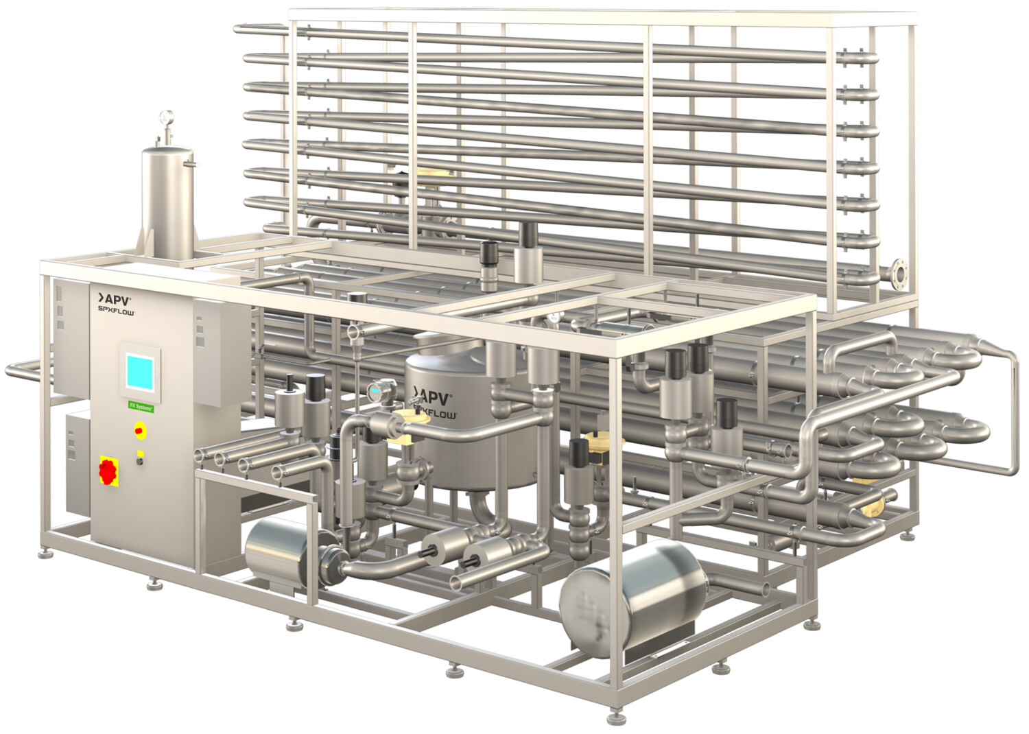 Unidad o sistema pasteurizador de jugo tubular APV